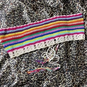 2 / $10 Crochet Rainbow Crop Top